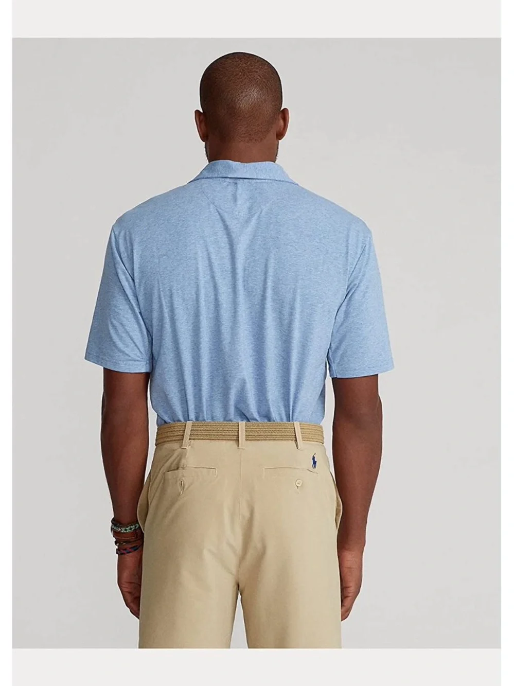 Ralph Lauren Polo Heathered Blue with Pocket and Navy Polo Horse Sz Medium